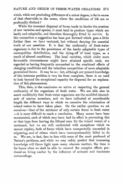 NATURE AND ORIGIN OF FRESH-WATER ORGANISMS 373 which
