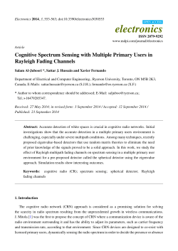 Cognitive Spectrum Sensing with Multiple Primary Users in
