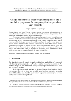 Using a multiperiodic linear programming model and a simulation