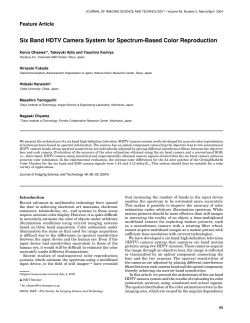 Six Band HDTV Camera System for Spectrum