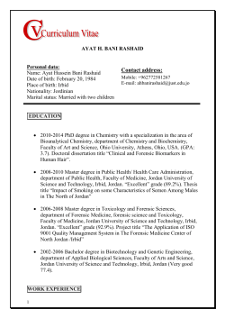 Mohammad jafar ghunaim - Jordan University of Science and