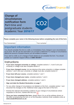 SFni CO2 - Change of circumstances notification form