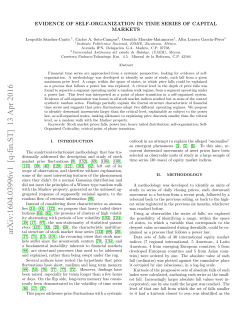Evidence of Self-Organization in Time Series of Capital Markets