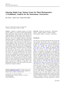 Selecting Single-Copy Nuclear Genes for Plant Phylogenetics: A