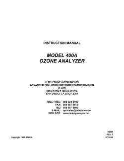 instruction manual model 400a ozone analyzer