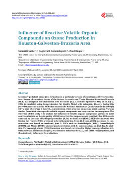 Influence of Reactive Volatile Organic Compounds on Ozone