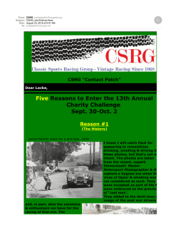 CSRG Contact Patch 08/2016