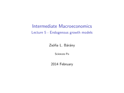 Intermediate Macroeconomics - Lecture 5