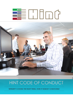 HINT CODE OF CONDUCT