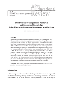 Effectiveness of Geogebra on Academic and Conceptual Knowledge