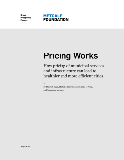 Pricing Works - Metcalf Foundation