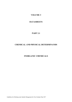 Datasheet 2.1 Inorganic Chemicals