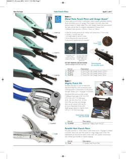 Parallel Hole Punch Pliers Metal Hole Punch Pliers with Gauge