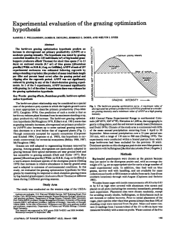 Experimental evaluation of the grazing optimization hypothesis
