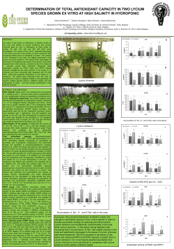 determination of total antioxidant capacity in two lycium species