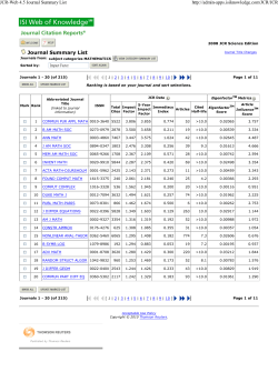 Journal Summary List - Global Science Press