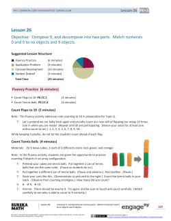 Prekindergarten Mathematics Module 3, Topic F