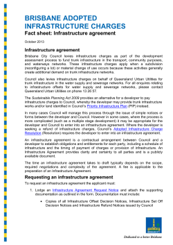 Infrastructure agreement