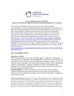 1 Every Student Succeeds Act (ESSA) Guide to State Plan