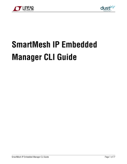SmartMesh IP Embedded Manager CLI Guide