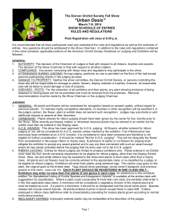 DOS Show Rules and Regulations