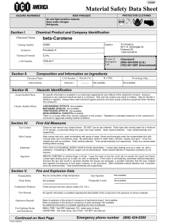 9708 beta-Carotene (English) AAA TCI MSDS A2.0