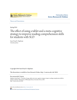 The effect of using a tablet and a meta