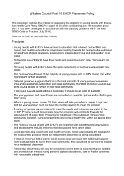 Post 16 Placement Policy