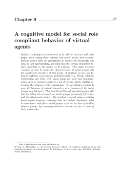 A cognitive model for social role compliant behavior of virtual agents