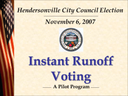 Instant Runoff Voting Tabulation STEP TWO