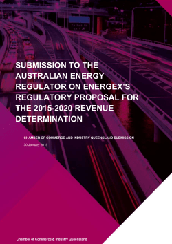 (CCIQ) - Submission on Energex`s regulatory proposal 2015-20