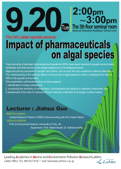 Impact of pharmaceuticals on algal species Impact of