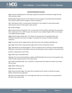 Common Wastewater Acronyms AOB: Ammonia oxidizing bacteria