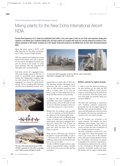 Mixing plants for the New Doha International Airport NDIA