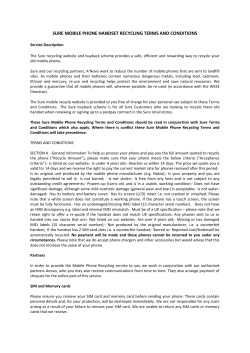 sure mobile phone handset recycling terms and conditions