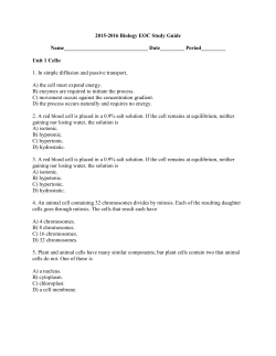 2015-2016 Biology EOC Study Guide