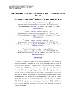 decommissioning of an uranium hexafluoride pilot plant