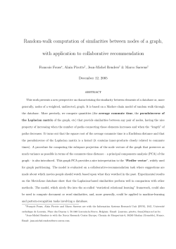 Random-walk computation of similarities between nodes of a graph