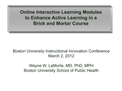 Online Interactive Learning Modules to Enhance