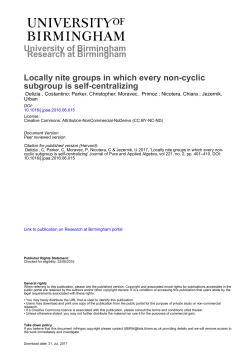 University of Birmingham Locally nite groups in which every non