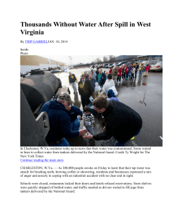 NYT W Virginia Chemical Spill 1.10.14