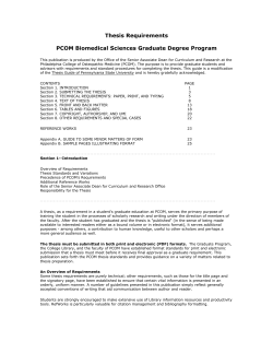 This publication is produced by the Office of the Assistant Dean for