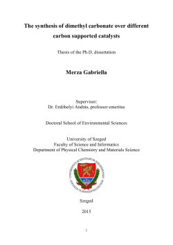 The synthesis of dimethyl carbonate over different carbon