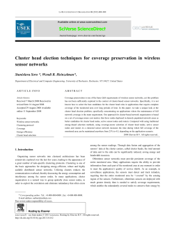 Cluster head election techniques for coverage preservation in