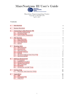 MareNostrum III User`s Guide - Barcelona Supercomputing Center
