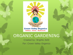 organic gardening - Crown Valley Organics