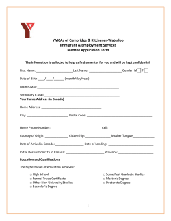 K-W YMCA HOST PROGRAM