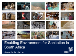 Enabling environment for Sanitation in South Africa