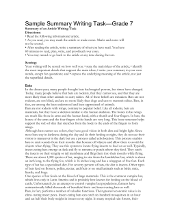 Sample Summary Writing Task&mdash;Grade 7 Summary of an Article
