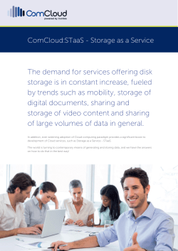 The demand for services offering disk storage is in constant increase